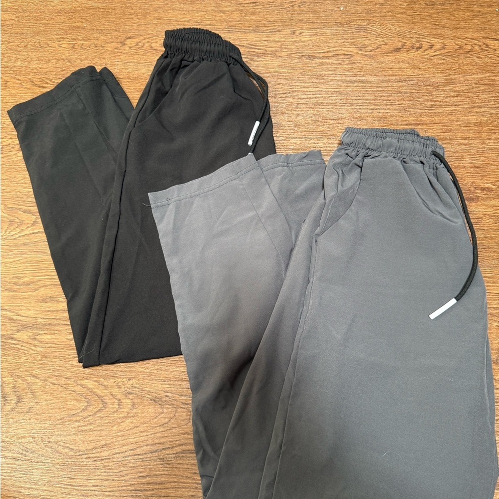 2PK Black and Gray Jogger Pants